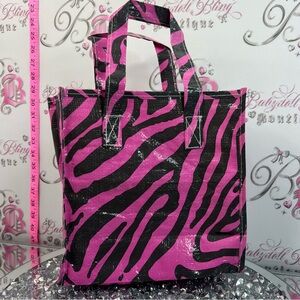 Tote mini bag Pink Zebra Print Tote Bag - Women